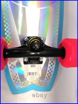 Santa Cruz Prismatic Dot Shark Cruzer Skateboard Silver Rainbow Foil Print 7-ply