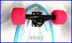 Santa Cruz Prismatic Dot Shark Cruzer Skateboard Silver Rainbow Foil Print 7-ply