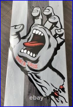 Santa Cruz Rare Screaming Hand Gray Striped 8.5x32 Skateboard Deck