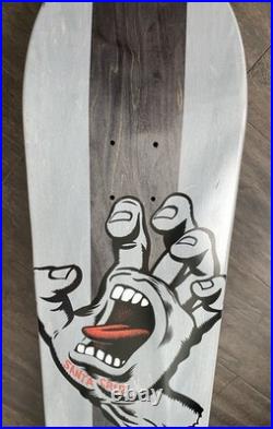Santa Cruz Rare Screaming Hand Gray Striped 8.5x32 Skateboard Deck
