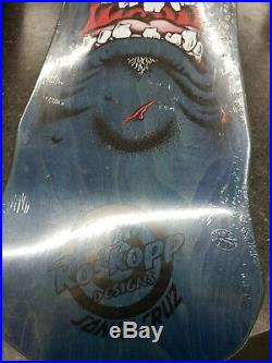 Santa Cruz Rob ROSKOPP FACE Blue Powerply Skateboard Deck NEW 9.5. SMALL DEFECT