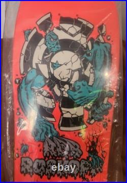 Santa Cruz Rob Roskopp 3 Reissue Skateboard Deck Neon Coral/Orange