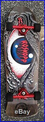 Santa Cruz Rob Roskopp Eye BLACK COMPLETE Skateboard Deck PRE OWNED
