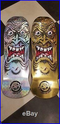 Santa Cruz Rob Roskopp FACE prism and gold foil VANS skateboard deck new target