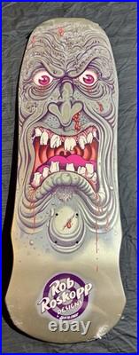 Santa Cruz Rob Roskopp Face Deck Gray Graphic Art Theme Skateboard