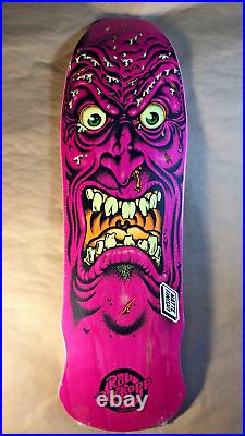 Santa Cruz Rob Roskopp Face Pink Stain Reissue Skateboard Deck Jim Phillips Art