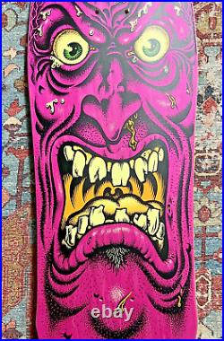 Santa Cruz Rob Roskopp Face RARE Pink stain Skateboard Deck Jim Phillips Art