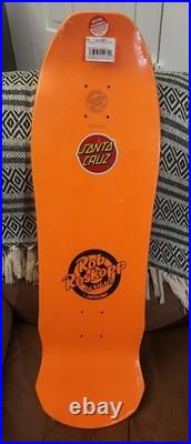 Santa Cruz Rob Roskopp Face Reissue Skateboard Deck 9.5 x 31 Orange Full