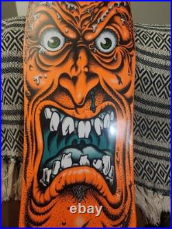 Santa Cruz Rob Roskopp Face Reissue Skateboard Deck 9.5 x 31 Orange Full