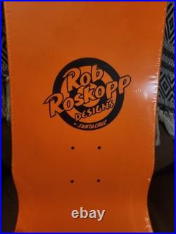 Santa Cruz Rob Roskopp Face Reissue Skateboard Deck 9.5 x 31 Orange Full