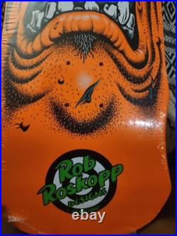 Santa Cruz Rob Roskopp Face Reissue Skateboard Deck 9.5 x 31 Orange Full