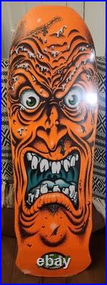 Santa Cruz Rob Roskopp Face Reissue Skateboard Deck 9.5 x 31 Orange Full