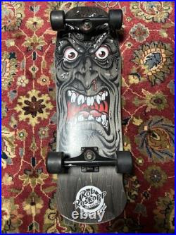 Santa Cruz Rob Roskopp Face Skateboard Deck 2011 Reissue Black/Grey Stain