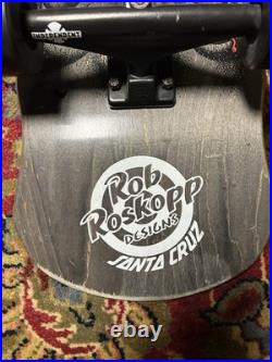 Santa Cruz Rob Roskopp Face Skateboard Deck 2011 Reissue Black/Grey Stain