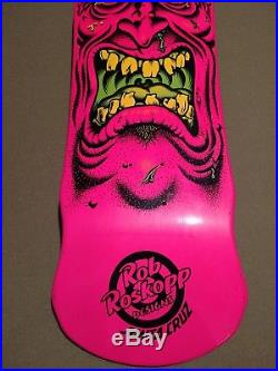 Santa Cruz Rob Roskopp Face Skateboard Deck Pink