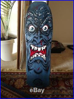 Santa Cruz Rob Roskopp Face Skateboard Deck dark blue stain