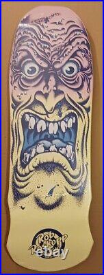 Santa Cruz Rob Roskopp Face Skateboard deck Pink Yellow Fade Vans skate 9.5 new