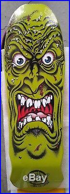 Santa Cruz Rob Roskopp Face skateboard deck puke Green re-issue in shrink wrap