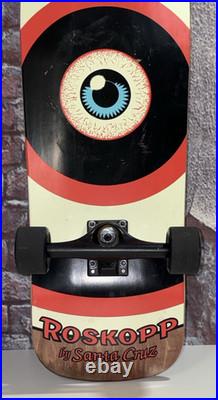 Santa Cruz Rob Roskopp TARGET EYE skateboard deck with Trucks & Wheels Complete
