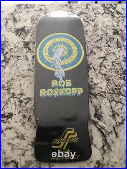 Santa Cruz Rob Roskopp Target 1 Rare Yellow Skateboard Pro Series Reissue New