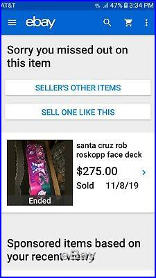 Santa Cruz Rob Roskopp face skateboard deck reissue. Brand new, Limited Edition