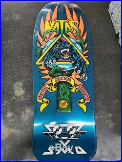 Santa Cruz SMA Natas Kaupas Panther 3 Reissue Skateboard Deck Blue 10.538