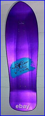 Santa Cruz SMA Natas Kaupas metallic purple Evil Cat reissue skateboard deck