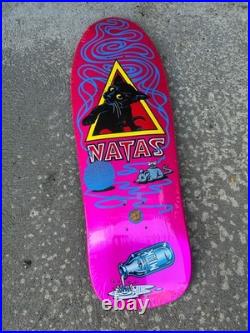 Santa Cruz SMA Natas Metallic Pink Kitty Skateboard Deck New in Shrink