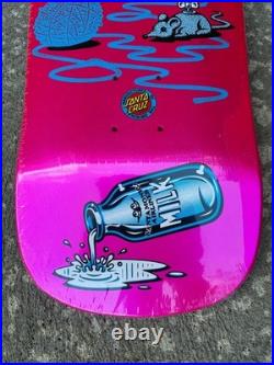 Santa Cruz SMA Natas Metallic Pink Kitty Skateboard Deck New in Shrink
