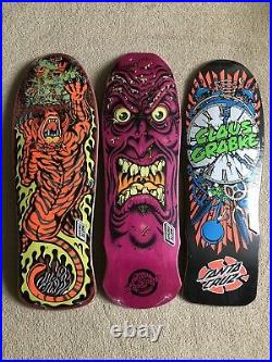 Santa Cruz Salba Roskopp Grabke Reissue Skateboard Lot Of 3 Decks