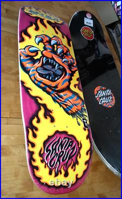 Santa Cruz Salba Skateboard Deck Tiger Screaming Hand Jim Phillips Sealed