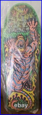 Santa Cruz Salba Tiger Reissue Skateboard Deck 10.3 x 31.1 Lime Green Full