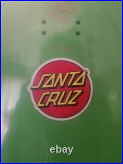 Santa Cruz Salba Tiger Reissue Skateboard Deck 10.3 x 31.1 Lime Green Full