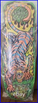 Santa Cruz Salba Tiger Reissue Skateboard Deck 10.3 x 31.1 Lime Green Full