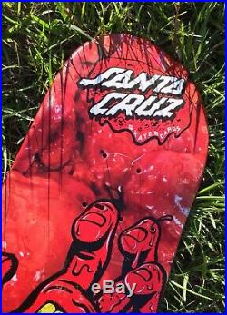 Santa Cruz Screaming Bloody Guts Horror Gore Hand skateboard deck HTF