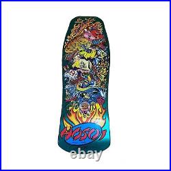 Santa Cruz Signed Christian Hosoi Collage Reissue Skateboard Deck Candy Metallic
