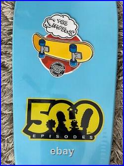 Santa Cruz Simpsons Bart Slasher 500 Episodes Blue 9.8'' Skateboard Deck