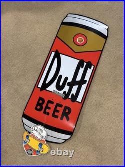 Santa Cruz Simpsons Duff Beer Can Cruzer Skateboard 10.5in x 27.5in BNWT