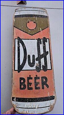 Santa Cruz Simpsons Duff Beer Can Cruzer Skateboard 10.5in x 27.5in Pre-Owned