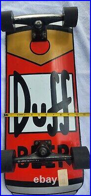 Santa Cruz Simpsons Duff Beer Can Cruzer Skateboard 10.5in x 27.5in Pre-Owned