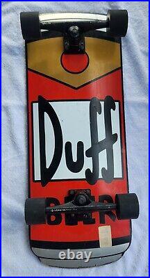 Santa Cruz Simpsons Duff Beer Can Cruzer Skateboard 10.5in x 27.5in Pre-Owned