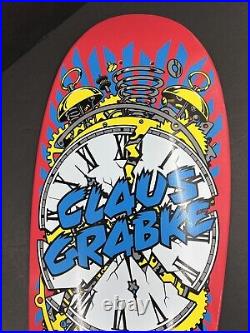 Santa Cruz Skateboard Claus Grabke Exploding Clock 2014 Red Deck Pro Series