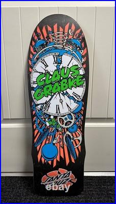 Santa Cruz Skateboard Claus Grabke Exploding Clock black dip reissue 80s deck
