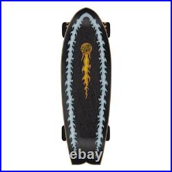 Santa Cruz Skateboard Cruiser Complete Flaming Dot Dice Light Up Wheels 8.8