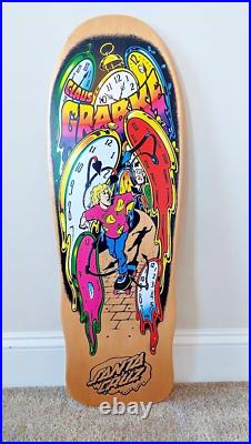 Santa Cruz Skateboard Deck Claus Grabke Melting Clocks natural mint rare reissue