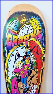 Santa Cruz Skateboard Deck Claus Grabke Melting Clocks natural mint rare reissue