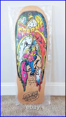 Santa Cruz Skateboard Deck Claus Grabke Melting Clocks natural mint rare reissue