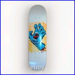 Santa Cruz Skateboard Deck Eclipse Dot 8.0 x 31.6 Screaming Hand White