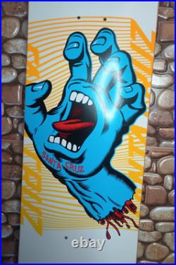 Santa Cruz Skateboard Deck Eclipse Dot 8.0 x 31.6 Screaming Hand White