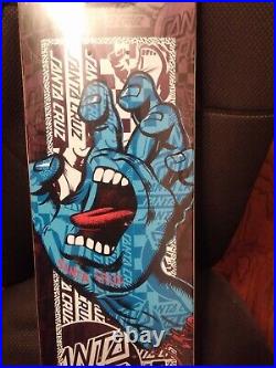 Santa Cruz Skateboard Deck Flier Collage Screaming Hand Jim Phillips Sealed Nos